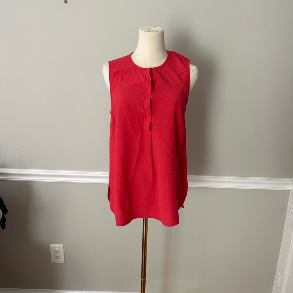 Madewell Vibrant Red Sleeveless Blouse